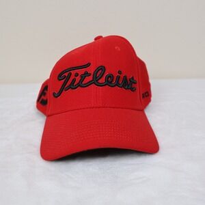 Titleist Pro V1 FootJoy Golf Hat‎ Cap Red Flex Fitted Mens XL/XXL